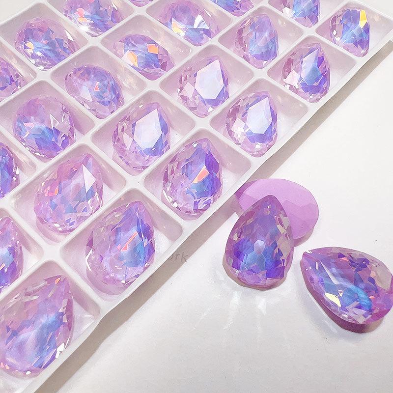 K9 13x18mm Teardrop Mocha Diamond Acetate Jewelry DIY Accessories