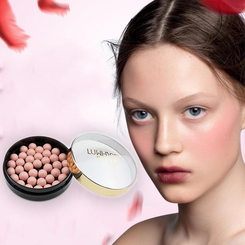 Face Blush Ball Waterproof Blush Highlightr Long Lasting Pigments Matte Oil-control Contouring Blush