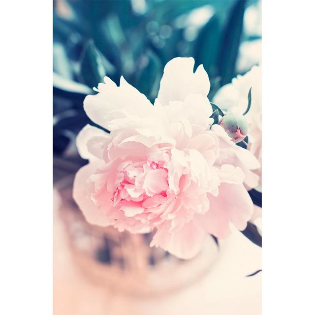 

Картина на холсте с цветком, украшение на стену, скандинавские цветочные принты, картины с розовыми розами для дизайна дома, современное украшение для дома без рамки 21*30cm No Frame