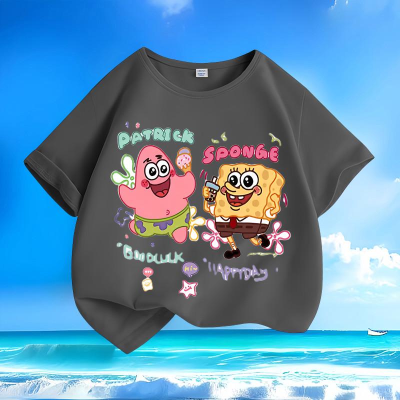 Spongebob Squarepants Big Star New Unisexs And Unisexs Short Sleeved Tshirt Cotton Round Neck Loose Versatile Top