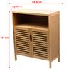 Bamboo Bathroom Cabinet With Countertop, Standing With Shelves, 81X65X31Cm