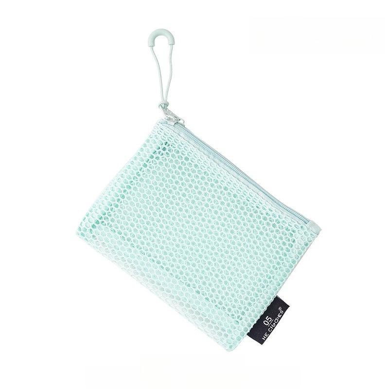 Mesh Travel Cosmetic Bag Portable Makeup Storage Bag Purses Women Large Capacity Zipper Make Up Organizer Storage Clutch