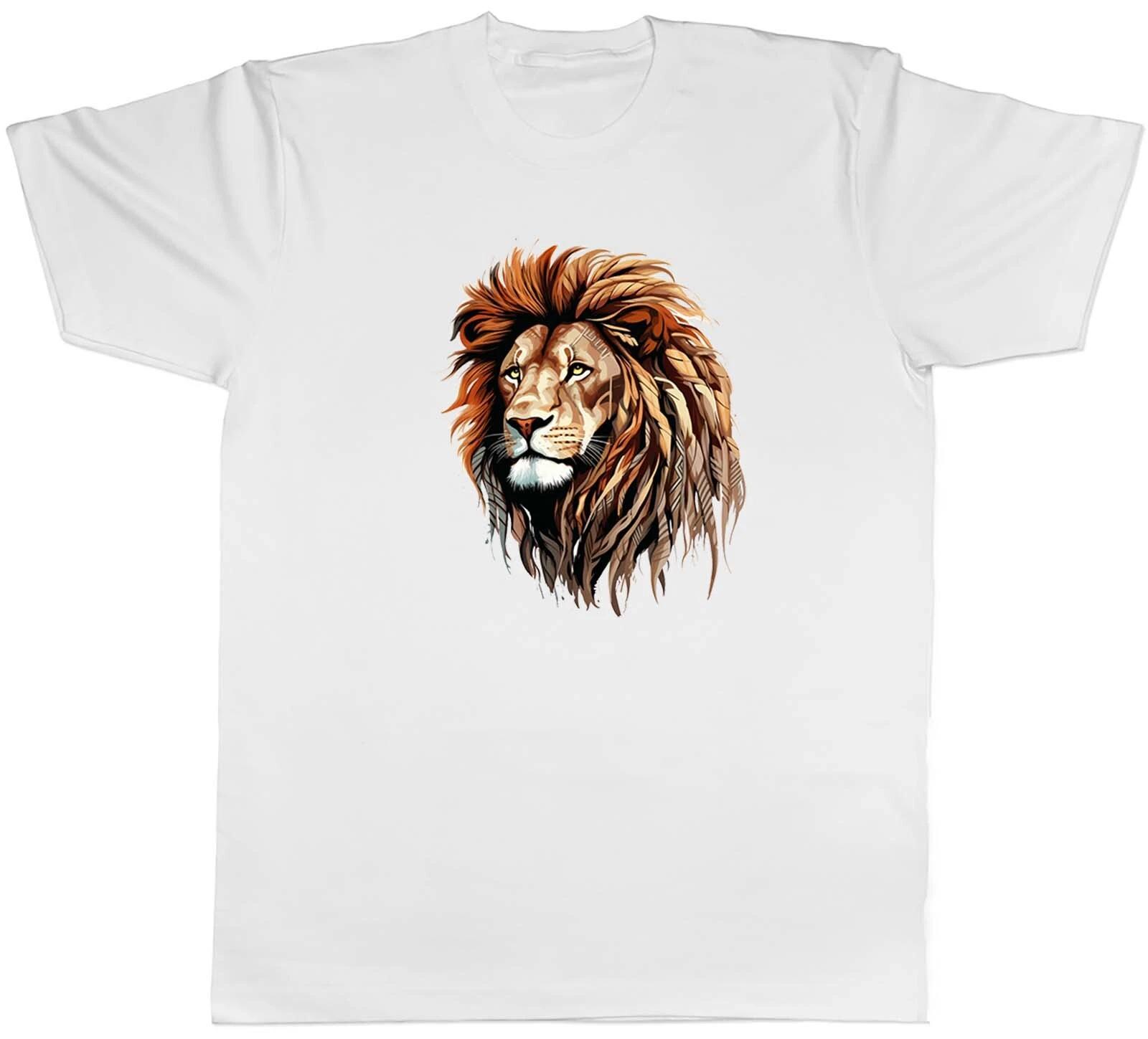 Jamaican Lion Mens T-Shirt Reggae Rasta Roots Jamaica Tee Gift M