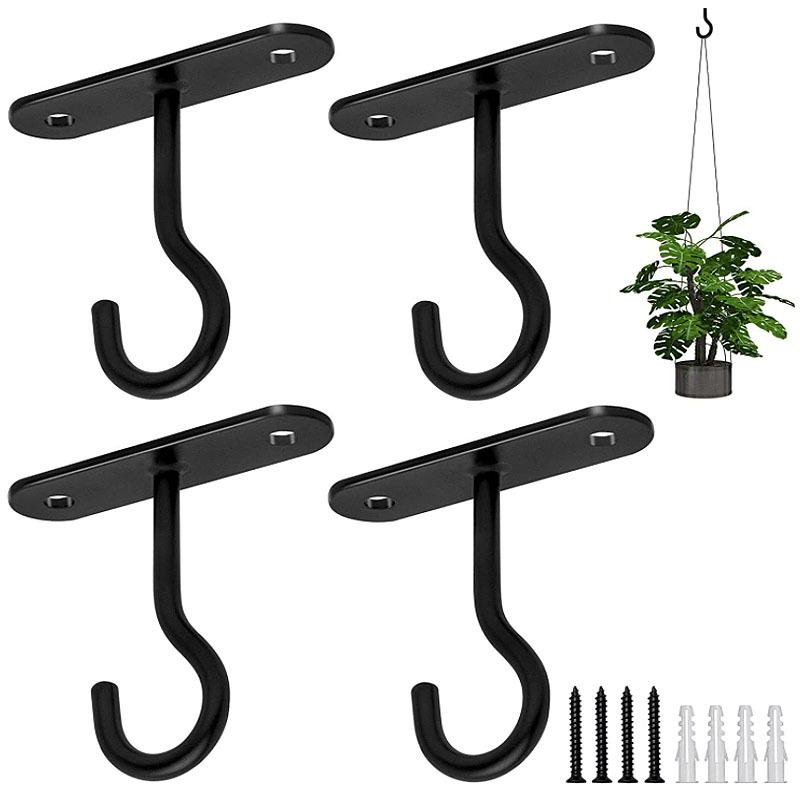 Decor And Placement Options Wrought Iron Hooks Wall Hanging Hooks Versatile Wall Installation High Load Capacity Two-piece Set