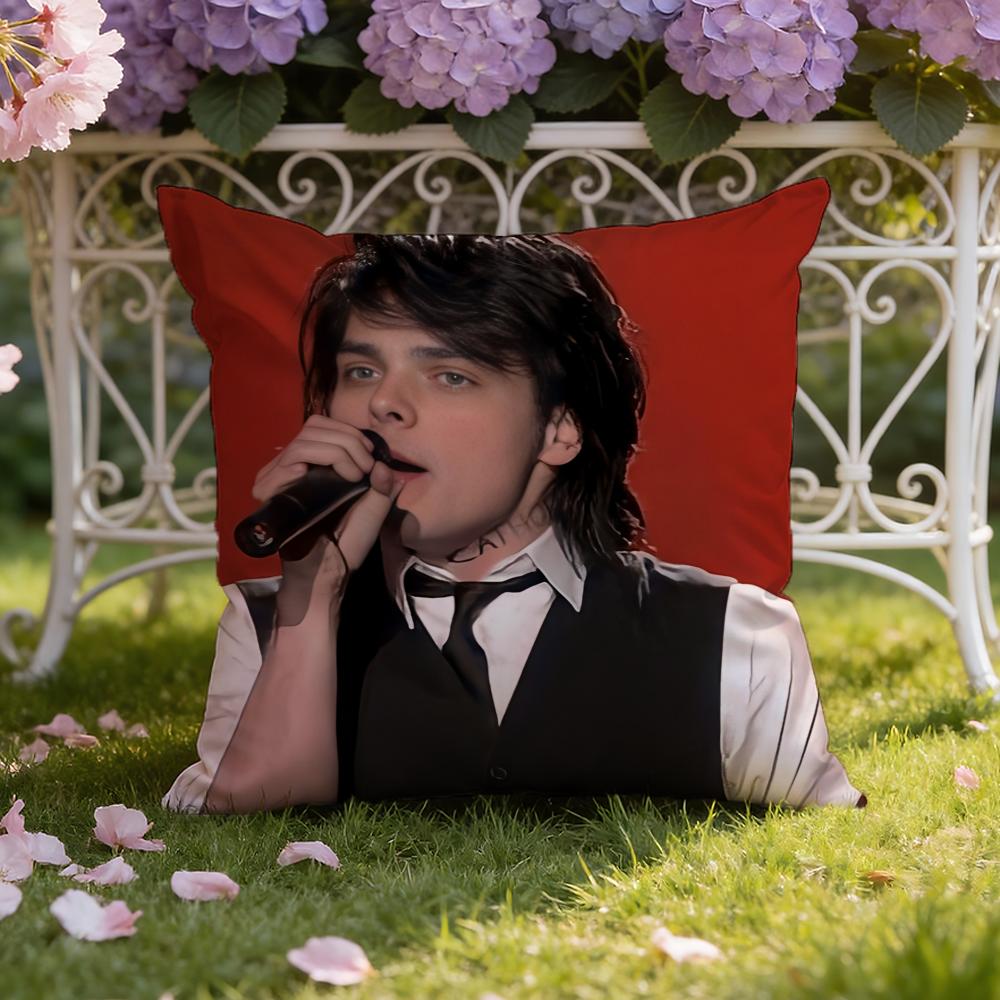 Singer G-Gerard Way Cushion Cover Home & Car Dual-Scene Pillow Cover: Reversible for Premium Comfort
