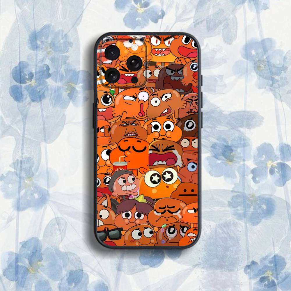A-Amazing W-World Gumball Phone Case For iPhone 17,16,15,14,13,12,Pro,Max,Plus,E,SE4,Air,Mini Black Soft Box