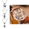 Butterfly And Elephant Alloy Pendant Chain With Blue Eyes For Trendy Fashion