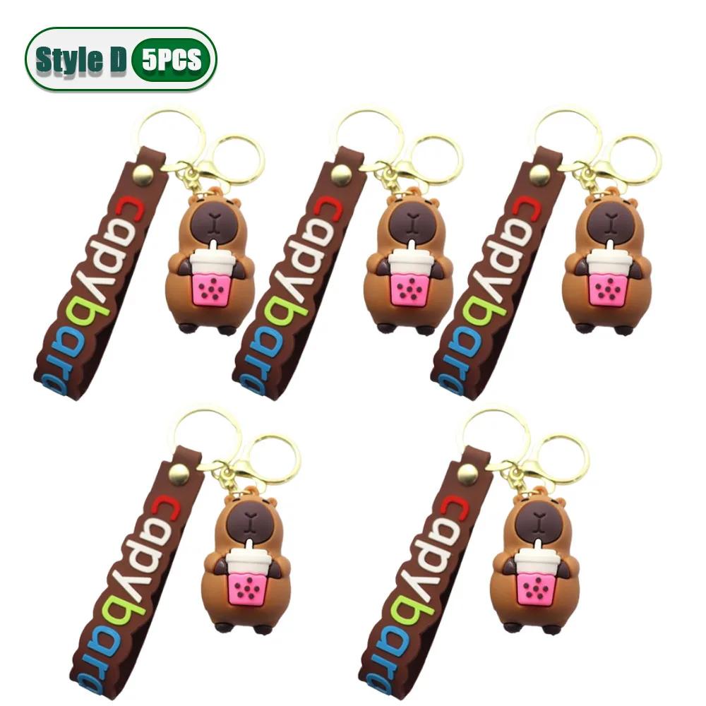 1-20 STÜCKE Niedlicher Capybara Schlüsselanhänger Mode Taschenanhänger Niedliches Tier Schlüsselanhänger Zubehör für Mädchen Kinder Rucksack Dekoration Geschenkidee