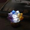 2025 New Colorful Glass Lotus Lamp USB Rechargeable Buddha Altar Light for Home Worship
