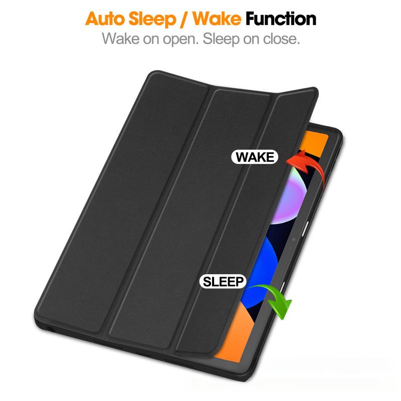 Tablet Protective Cover For Lenovo Idea Tab11 TB336FU Three Fold TPU Pen Slot Soft Shell Case