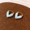 Love oval geometric earrings Maillard fashion high-end stud earrings niche temperament light luxury earrings