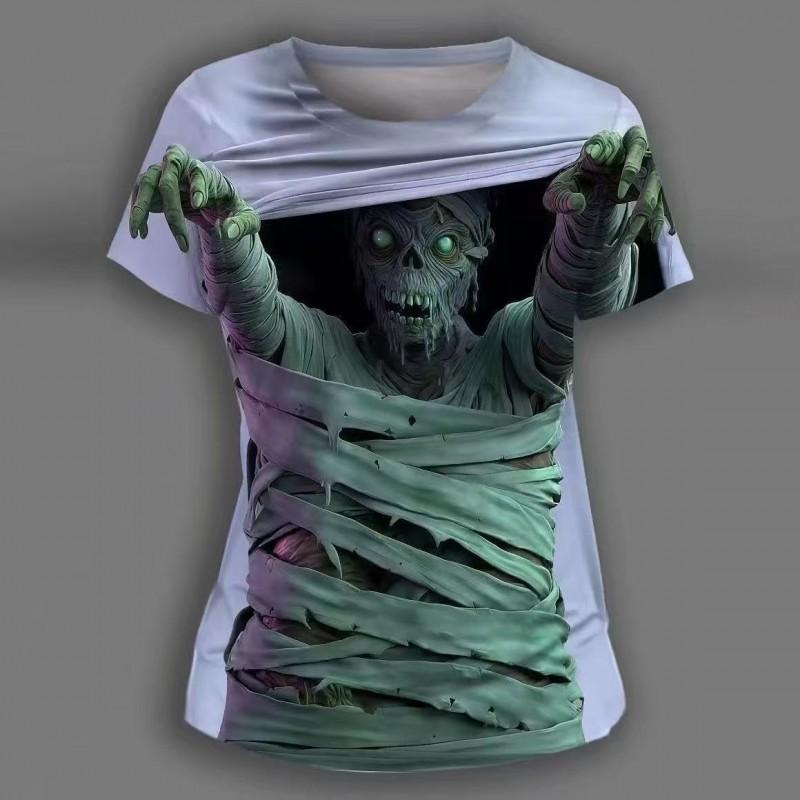 Mens Loose Fit Hooded Sweatshirt Halloween Horror Cartoon Print Long Sleeve Pullover Teens Adults