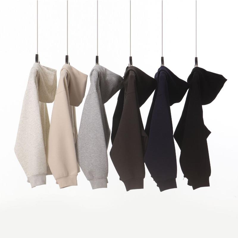 Autumn and Winter New 0 Mamba Cotton Double-ended Zipper Semi-turtleneck Cardigan Jacket Solid Color Loose Casual Hoodie