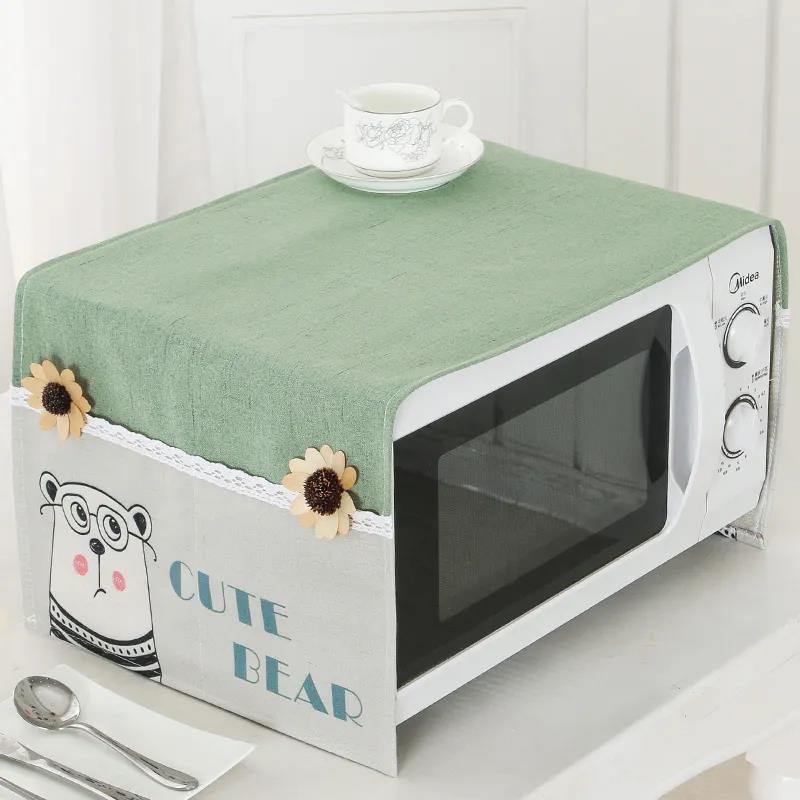 Microwave Oven Cover Fashionable Universal Dust Cover Cover Cloth Pastoral Style Microwave Oven Protective Cover
