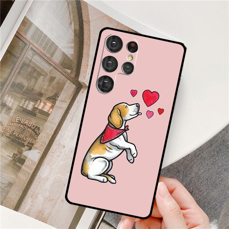 Cartoon Beagle Hund Handyhülle Für Samsung Galaxy S24 Ultra S9 S10 S20 S21 S22 S23 Plus S24 FE S25 Ultra Cover