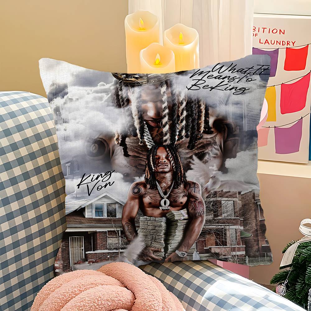 K-King Rapper Von Pillow Cover Sofa Cushion Cover Home Room Decoration Children Gift