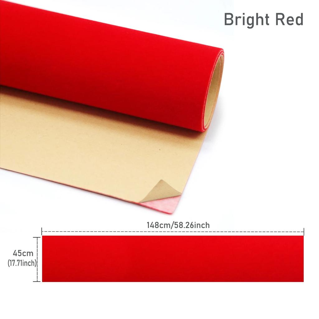 1/2/3 Roll Self-Adhesive Velvet Flock Liner 45x148cm, Multi-Color Contact Paper for Jewelry Box Lining, Drawer & Craft Projects