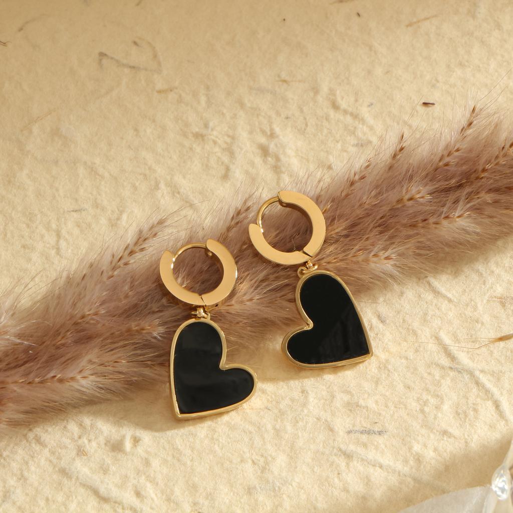 Pendentif Love Beimu pour dames boucle d'oreille dorée tendance style minimaliste adaptée aux fêtes de bijoux boucles d'oreilles pour un usage quotidien