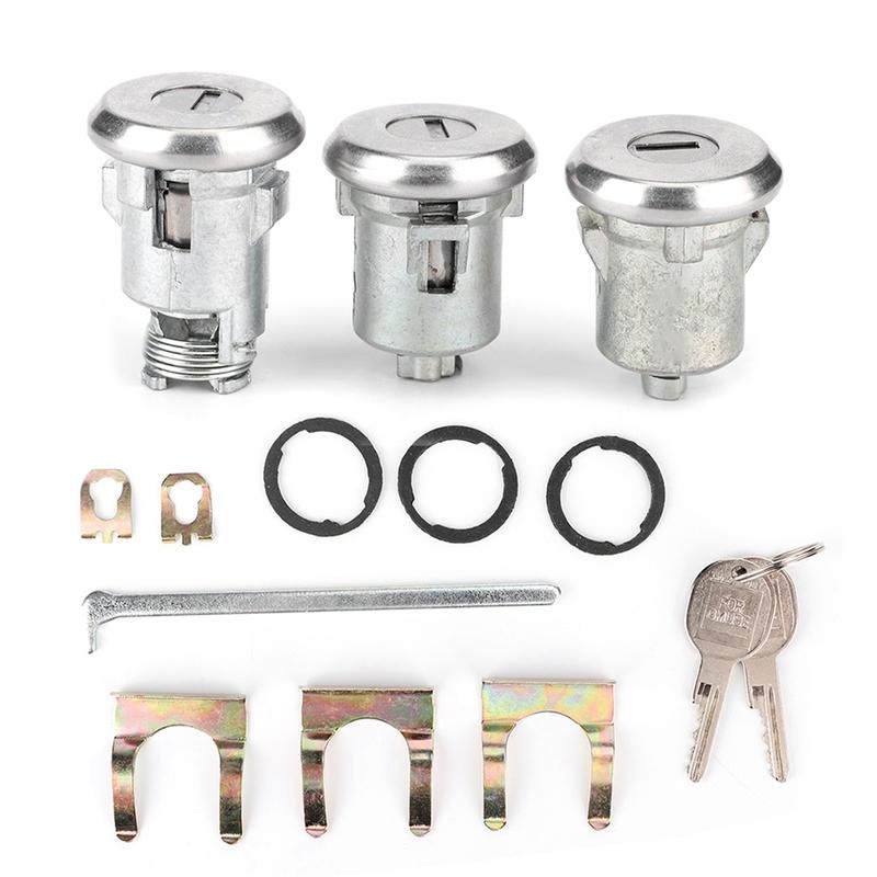 Cutlass Lock Set Door Trunk Key Kit Replacement for Chevelle/Malibu/Monte Carlo/Camaro 654394765282 Car Accessories As Show