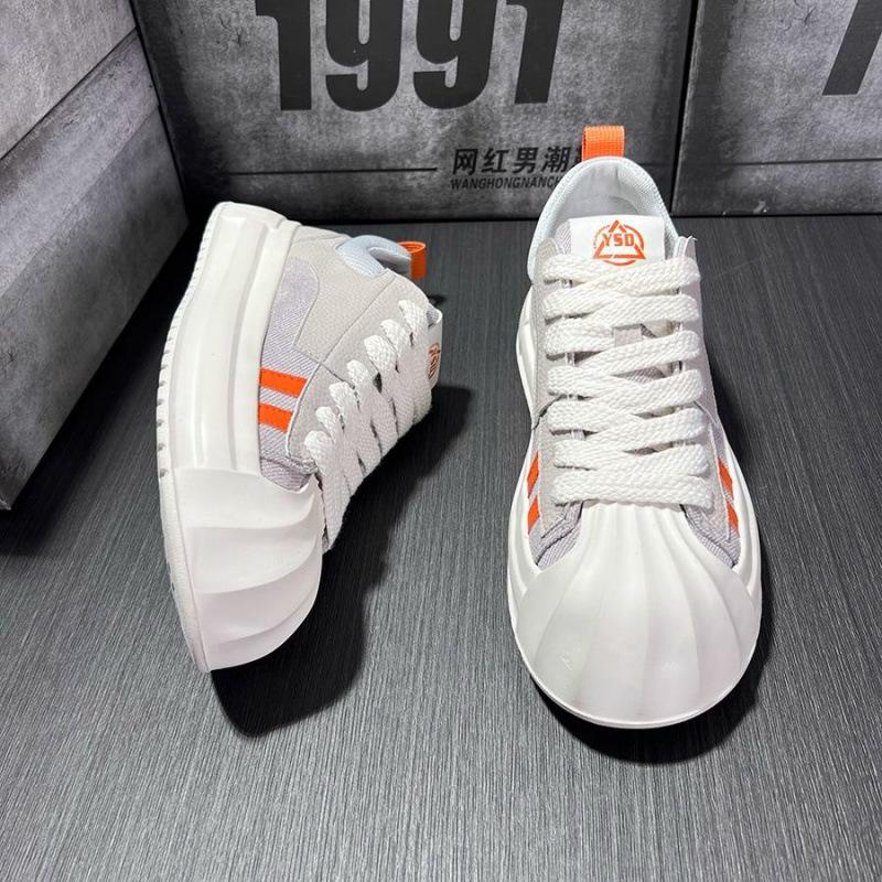 White Shoes Retro Comfortable Spring and Autumn Men's Fashion Sports Breathable Thick-soled Height-increasing Casual Shoes Shell Toe Shoes