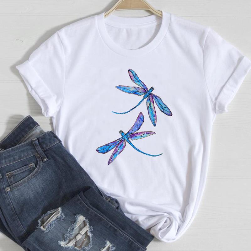 Dandelion Ins Casual Printed Europe and The United States Clothing Top Shortsleeved Tshirt Graphic T Shirts Women Clothing