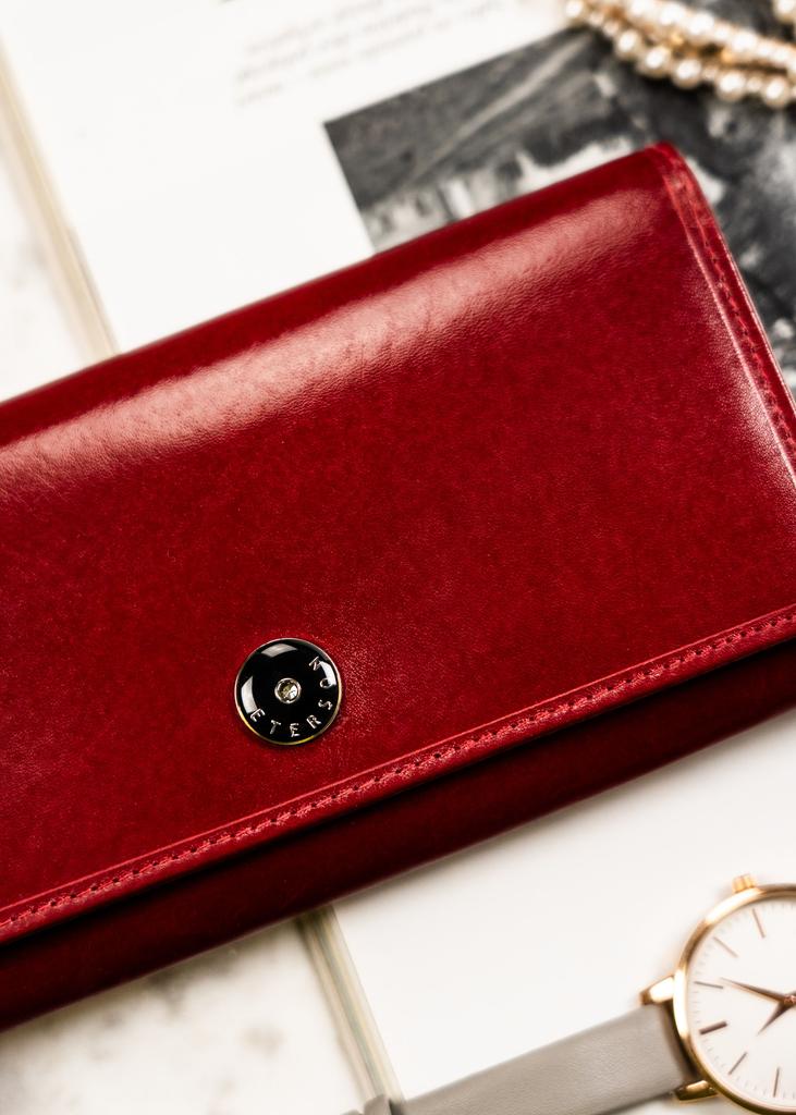 Women's leather wallet PTN 1680144-TVT-6592 Red