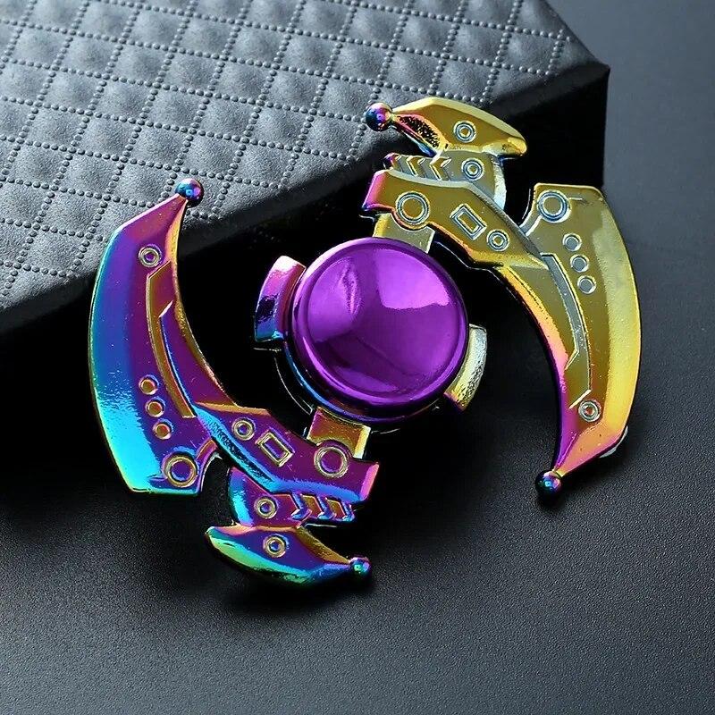 Rainbow Metal Hand Spinner Focus Toy Fidget Spinner R188 Electroplate Hybrid Bearing Toys for Children