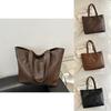 Stylish Retro Single Shoulder Commuter Tote Bag Large Capacity Chic Women Handbag