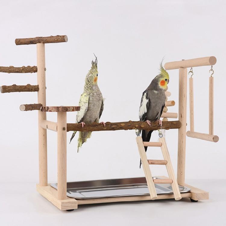 Pet Bird Cage Funfair Stand Swing Parrots Swing Gym Toy Funfair Training