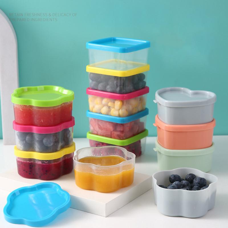 8/9ks Mini stlačovací lahvička do svačinového boxu Plastové nádobky na koření Kečup Salátová zálivka Piknik Přenosné Nádoby na bonbóny Svačinu Ořechy