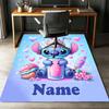 Custom Name Stitch Printed Carpet,Rug for Office Chair Living Room Bedroom Kitchen Room Decor Gifts.