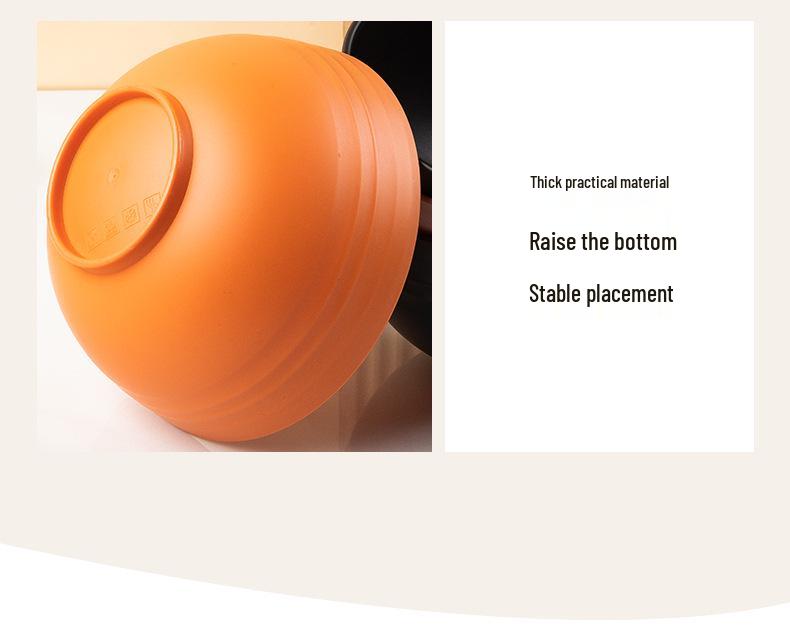 Cross-border PP Plastic Bowl Set - Multi-purpose for Dormitory: Includes Water, Fruit, Salad, Noodle, Soup, and Rice Bowls. Large Size.