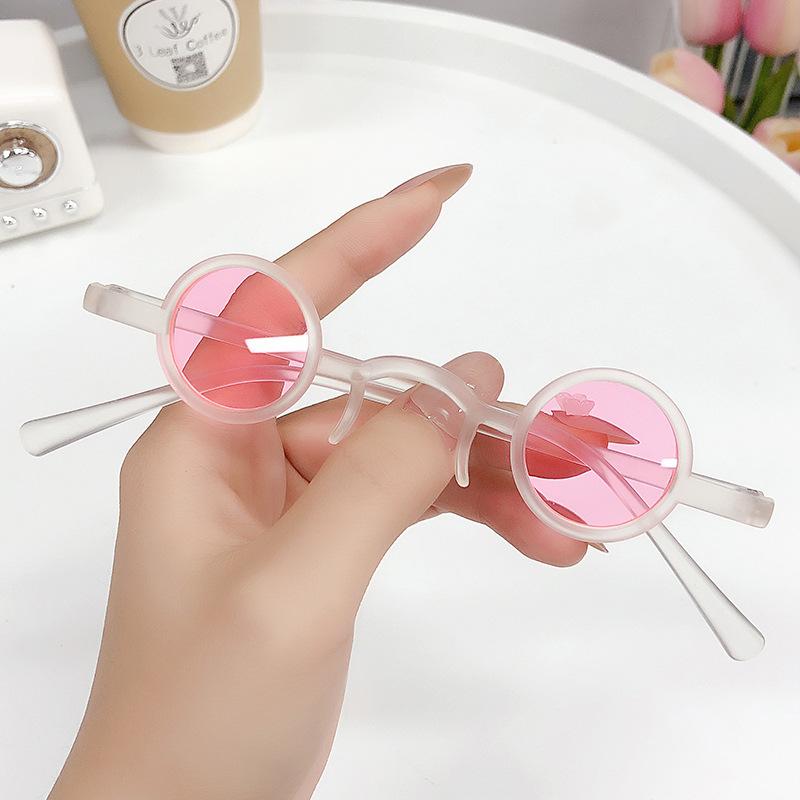 Retro Hip Hop Sunglasses Small Frame Round Street Photography Mini Small Glasses Trendy Men And Women Funny Eyeglasses