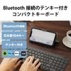 ELECOM Keyboard Bluetooth Pantograph Compact Keyboard Compatible with Windows, Mac, iOS, Android Black TK-FBP101BK