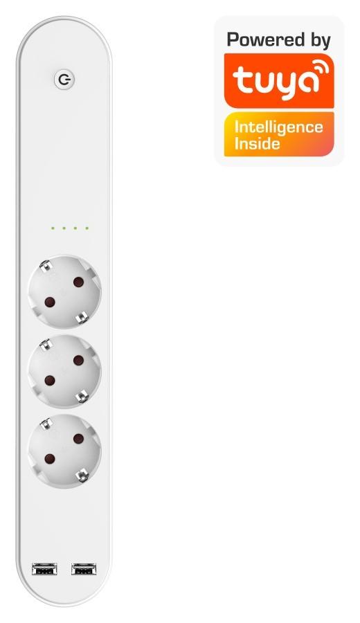 DENVER SHP-310U - Verlängerungskabel, 3-in-1-Smart-Steckdose, 1,5 Meter, Denver