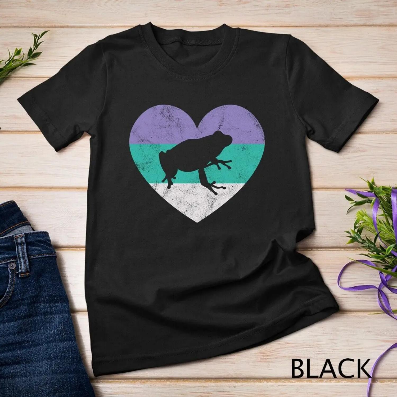 Frog For Women Girls Vintage Cute T shirt S