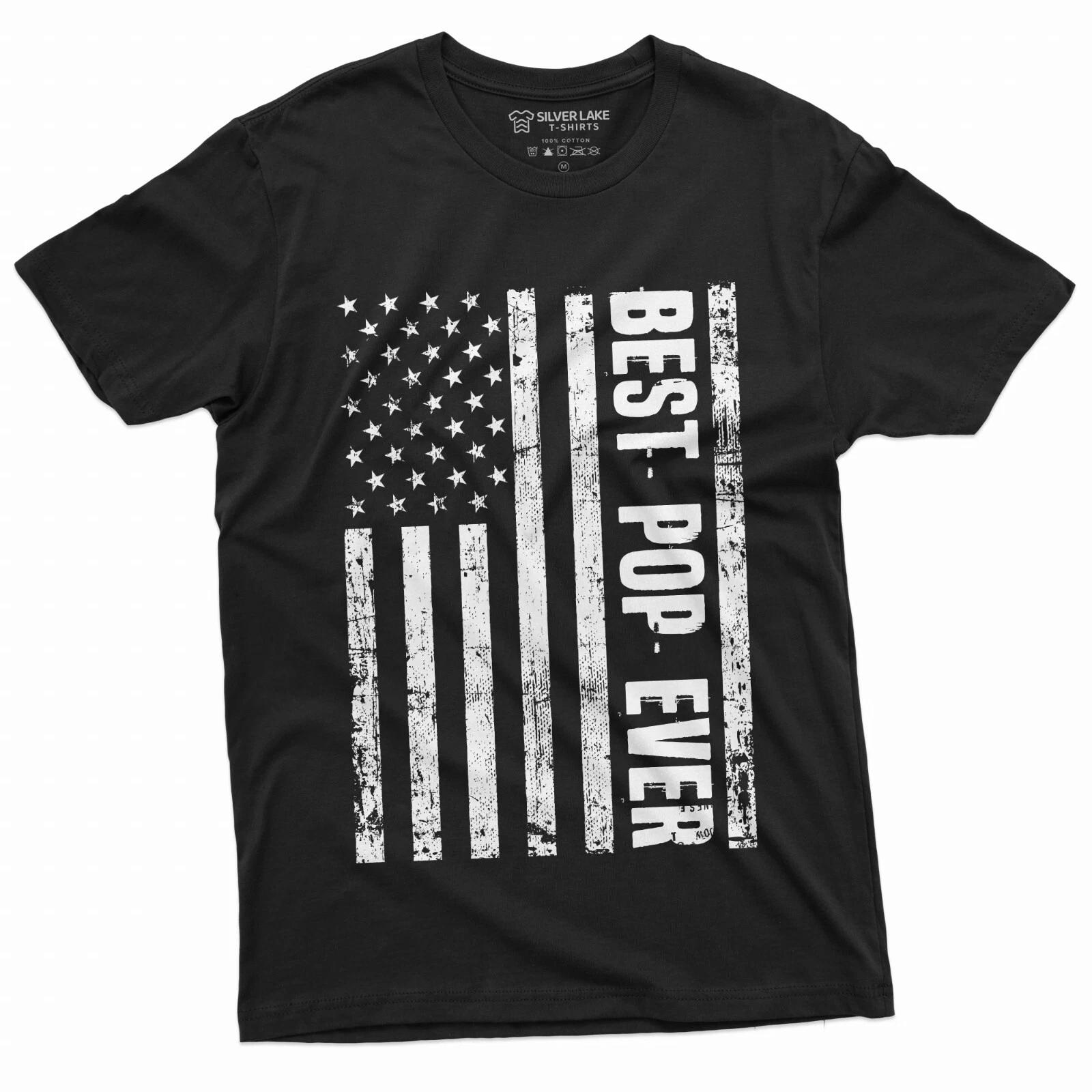 Best Pop Ever T-shirt PopPop grandpa USA shirt Patriotic Veterans Day Shirt XS