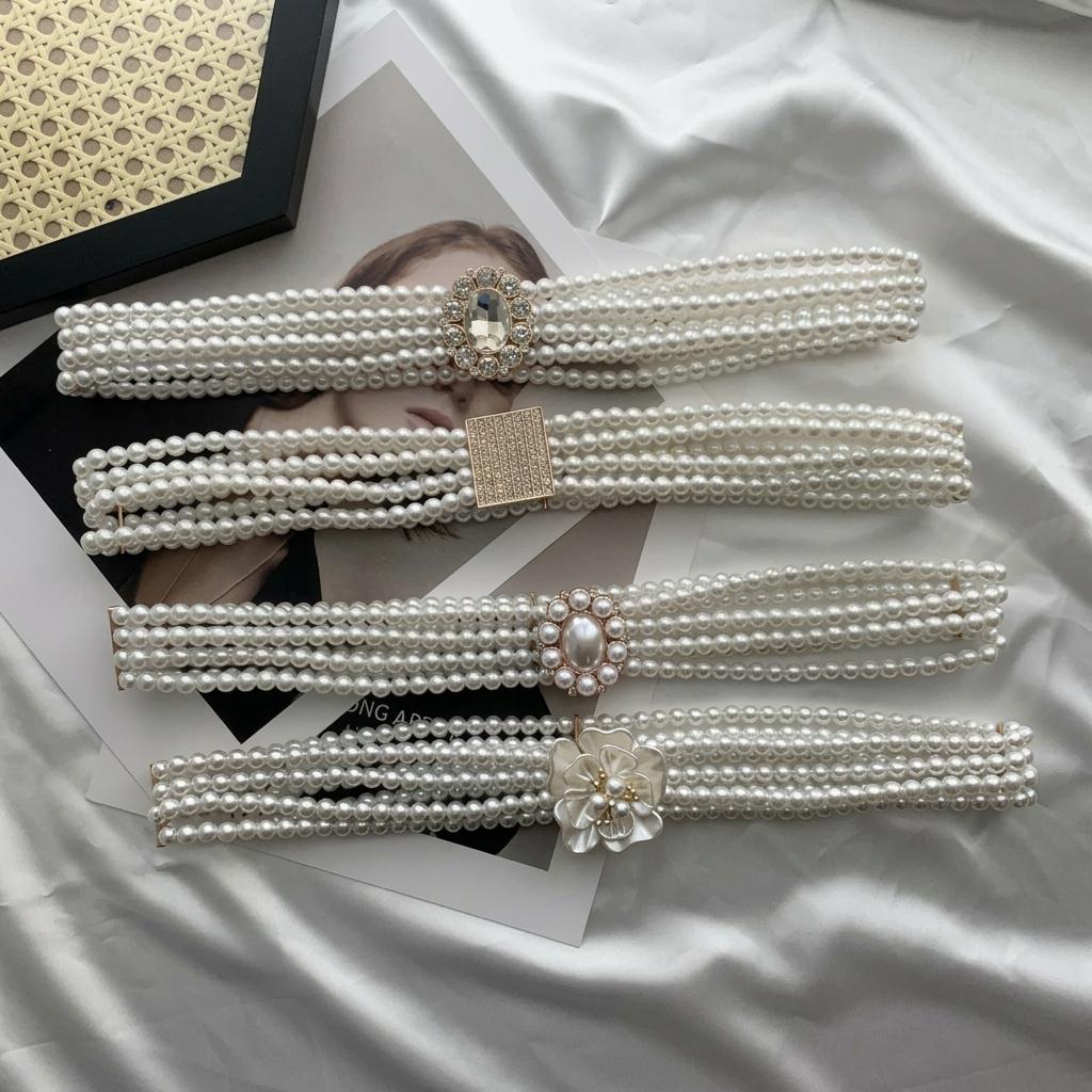 Elastic Waist Belt High-End Metal Waist Belt Multilayer Waist Chain Multilayer For Dresses Summer