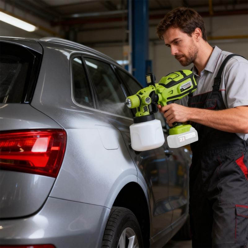 Electric Sprayer Guns 3 Nozzle Size HVLP Household Paint Sprayer Flow Control Easy Sprayings 1400mL Capacity