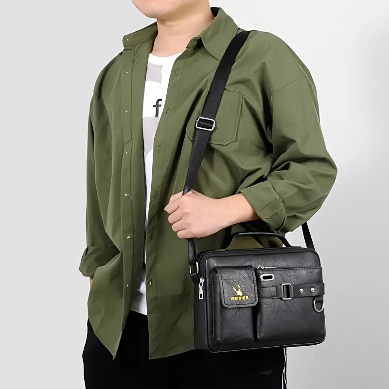 Men's Stylish Shoulder Crossbody Bag with Adjustable Strap Business Casual Use, Perfect for Commuting, Work, Everyday Essentials
