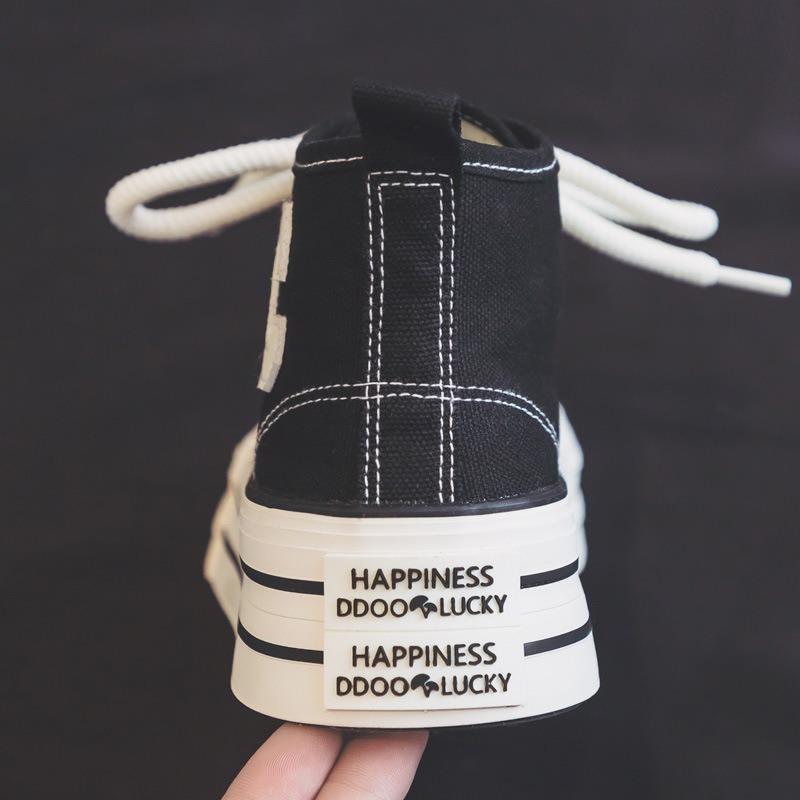 2025 Summer Women's Sneakers New Canvas Lace-Up Women's Sports Shoes Breathable Platform Sneakers Shoes White Casual Women Shoes