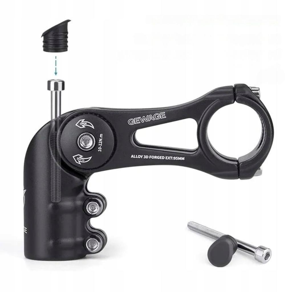 AHEAD Bicycle Stem Aluminum Adjustable Handlebar Bracket 31.8 75mm
