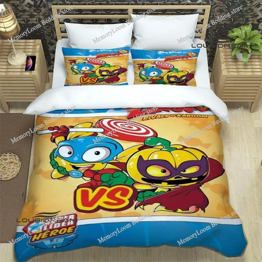 Cute Cartoon Super Zings Bedding Sets Exquisite Bed Supplies Set Duvet Cover Comforter Set Bedding Set Luxury Birthday Gift