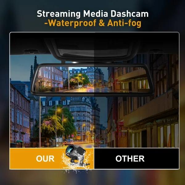 10" IPS Full Touch Screen 1080P Dash Cam Auto DVR Rückfahrkamera Videorecorder G-Sensor Parkmonitor