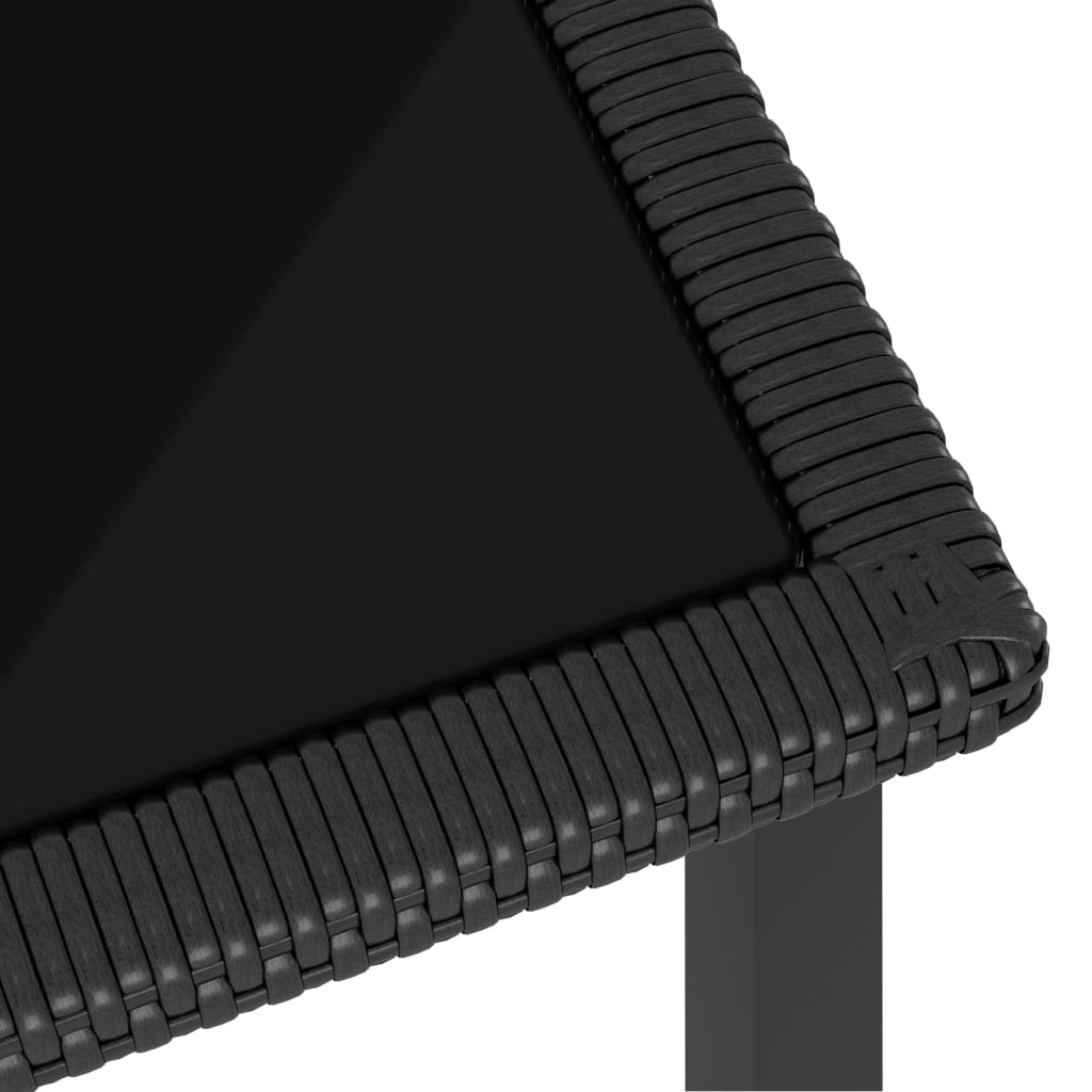 Garden Dining Table Black 180 x 70 x 73 cm Poly Rattan