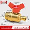 Heavy-Duty 1/2" Brass Ball Valve for Air and Water Pipes, Internal/External Thread