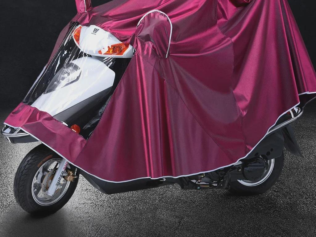 Double Electric Car/Motorcycle Raincoat - Thickened, Enlarged Jacquard for Two Adults