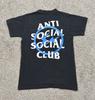 T-shirt Anti Social Social Club Męski Rozmiar Mały ASSC Fragment Czarny Niebieski Unisex T-shirt