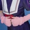 Long Fingerless Gloves Knitted Arm Sleeves Stretchy Arm Cover Thumb Hole Mittens