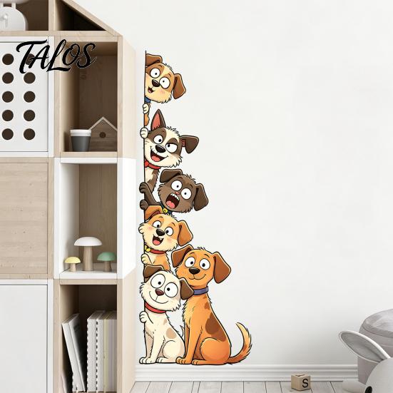 Animal Pattern Window Clings Cute Cartoon Cats/Dogs Wall Stickers, Waterproof PVC Decals, Peel And Vivid Theme Stickers Stick Decorative Murals